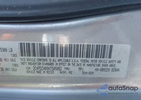 2017 Dodge Journey Se из США, поврежденный, VIN 3C4PDCAB9HT505053